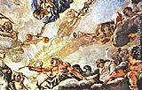 Pietro Da Cortona Famous Paintings - Apotheose of Aeneas (detail)